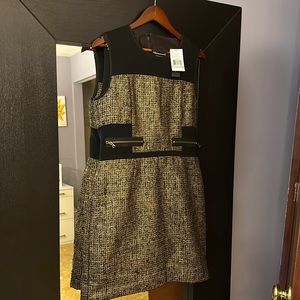 Kenneth Cole New York Chianti Gold/Black The Virida Dress Size 12